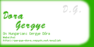 dora gergye business card
